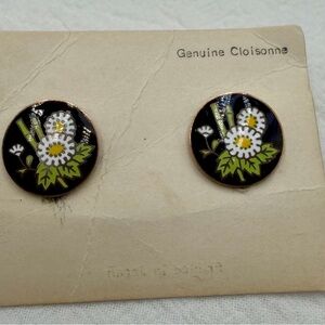 Vintage Japanese Cloisonné earrings